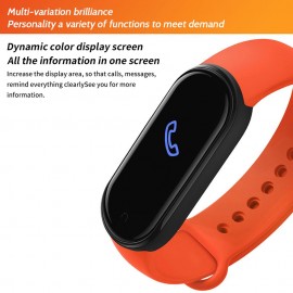 M6 Smart Bracelet Intelligent Watch Sport Fitness Tracker Heart Rate Sleep Monitor Smartwatch 0.96in Color Screen IP67 Waterproof Sports Wristband